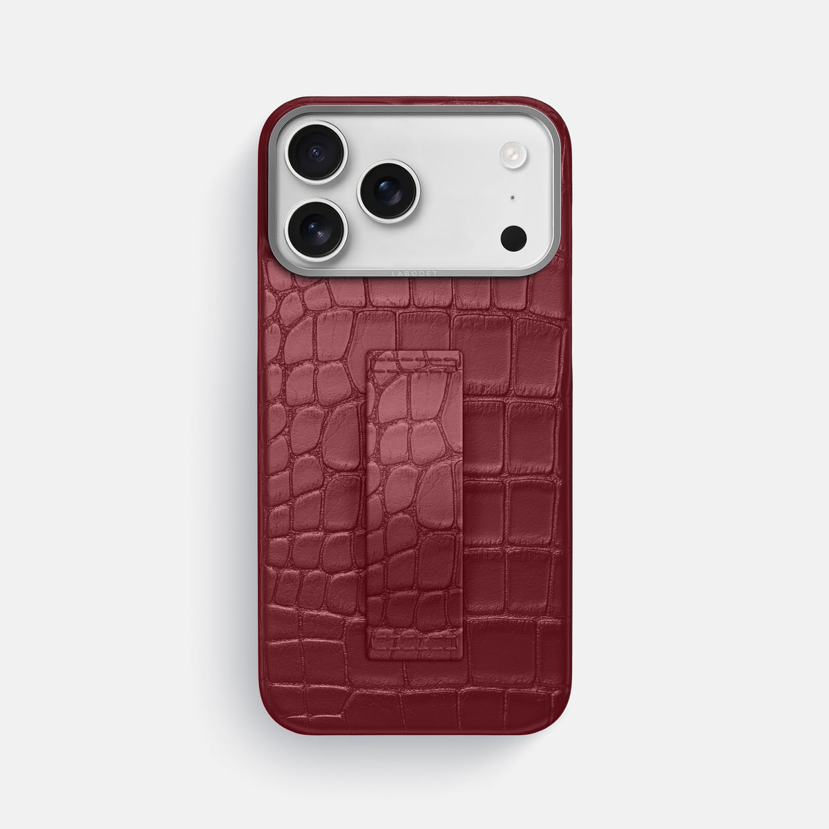 Finger Case For iPhone 17 Pro Max In Alligator -1 | Burgundy-Steel