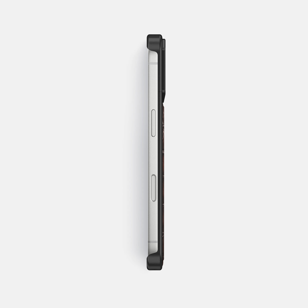 Metal Case For iPhone 17 Pro Max In Patina Alligator -3 | Havana-Brown-Black