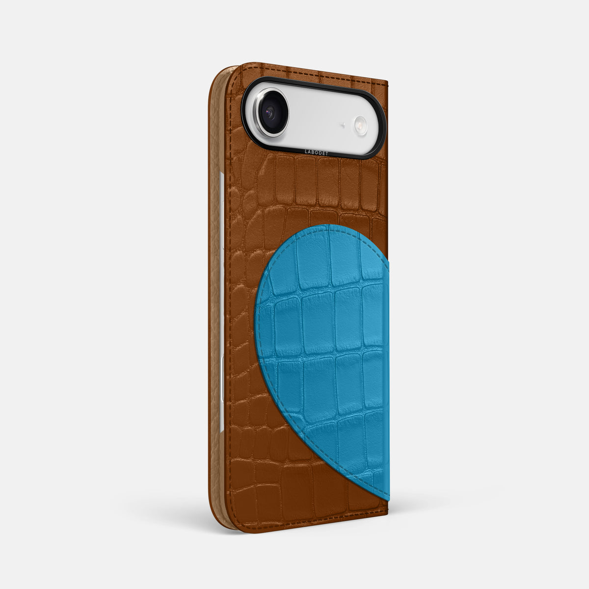 Folio Case With Heart For iPhone 17 Air In Alligator -1 | Honey-Black
