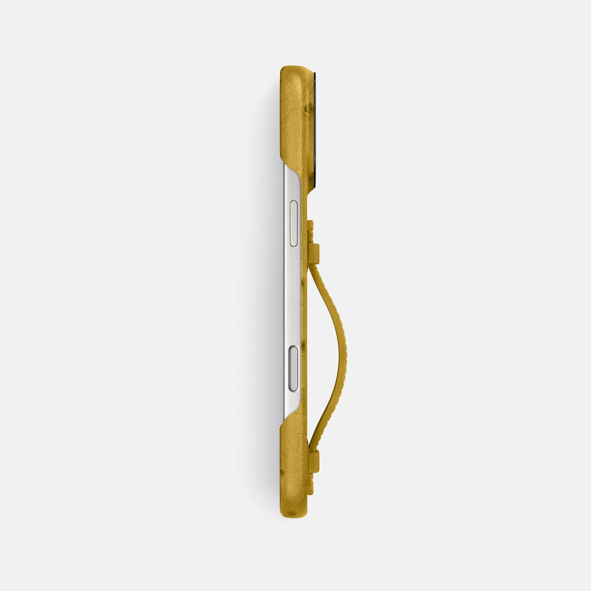 Center Handle For iPhone 18 Pro Max In Ostrich -2 | Gold-Black