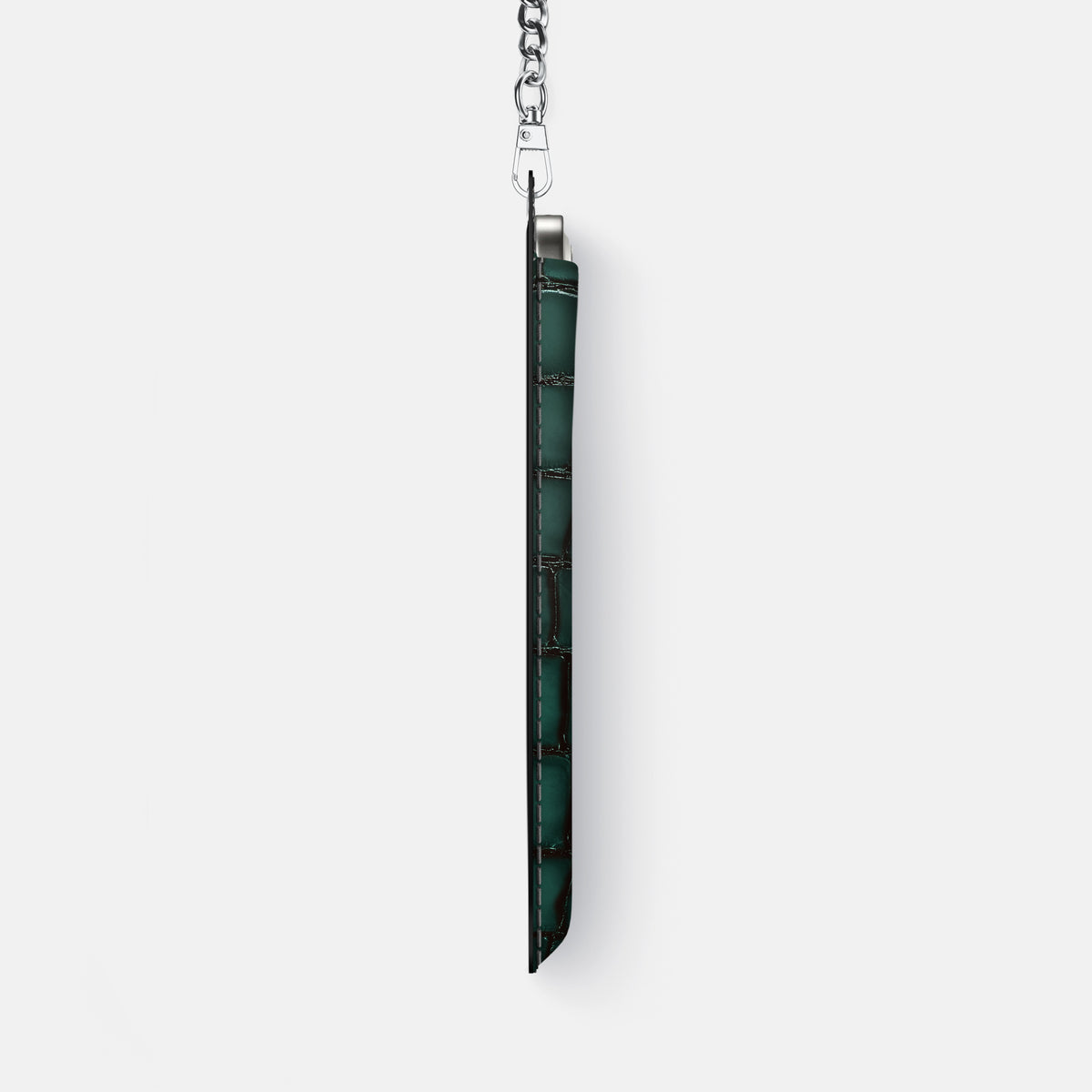 Crossbody Bag For iPhone 17 Pro Max In Patina Alligator -4 | Green-Steel
