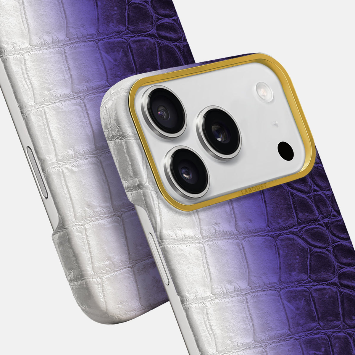 Classic Case For iPhone 18 Pro Max In Himalayan Crocodile -5 | Purple-Gold