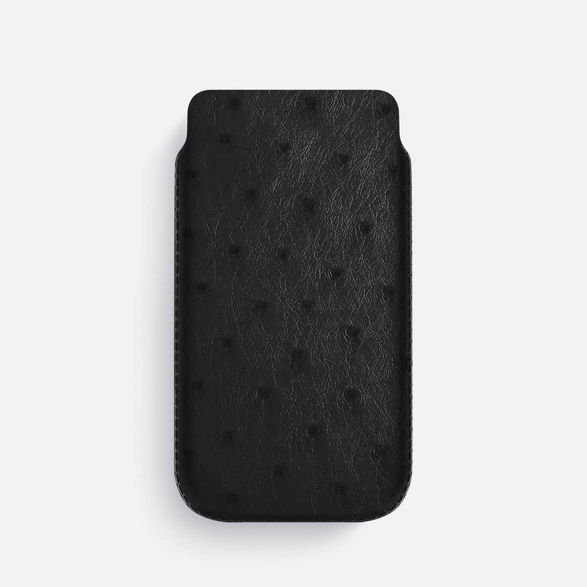 Pouch Case For iPhone 18 Pro In Ostrich -1 | Black