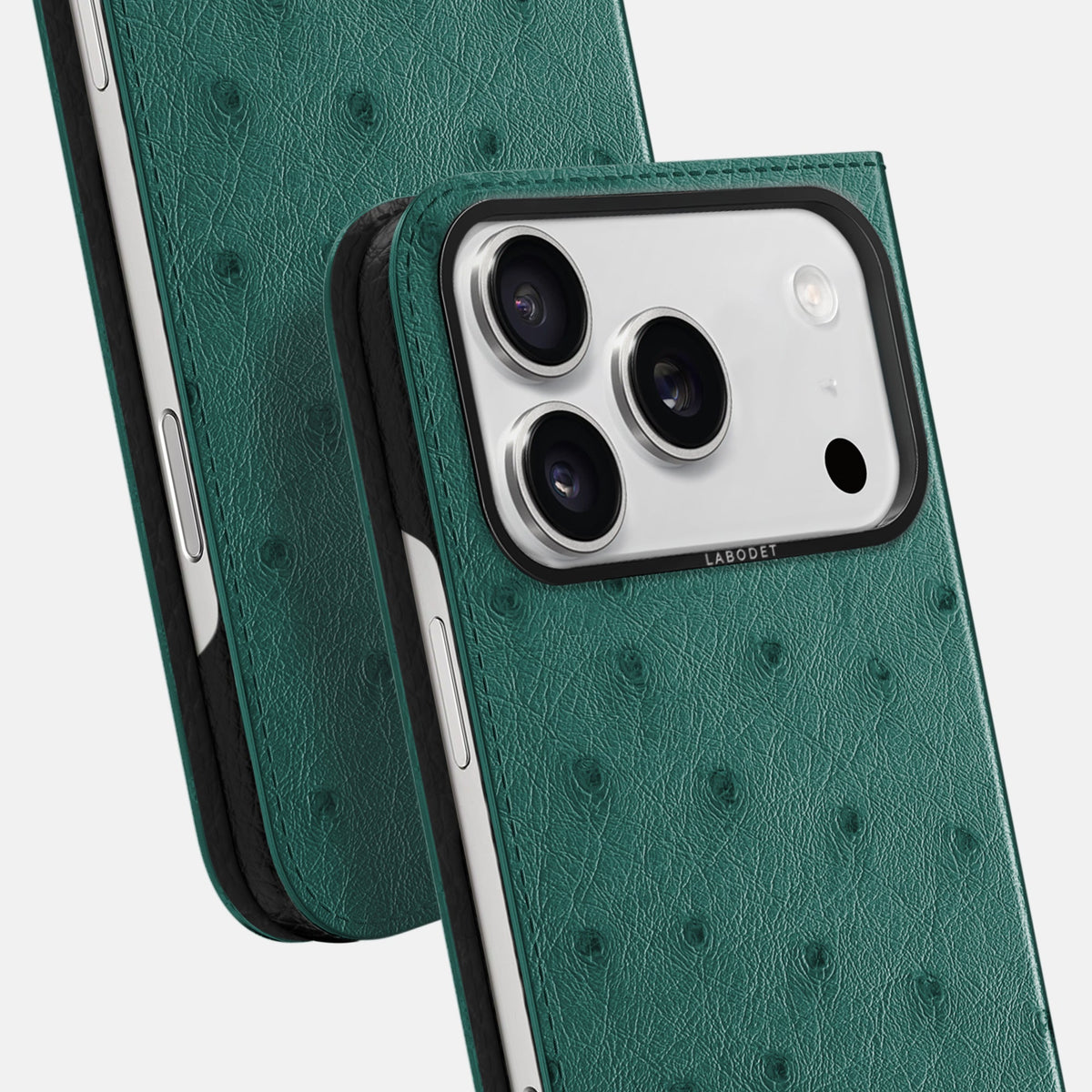 Folio Case For iPhone 18 Pro In Ostrich -5 | Forest-Green-Black