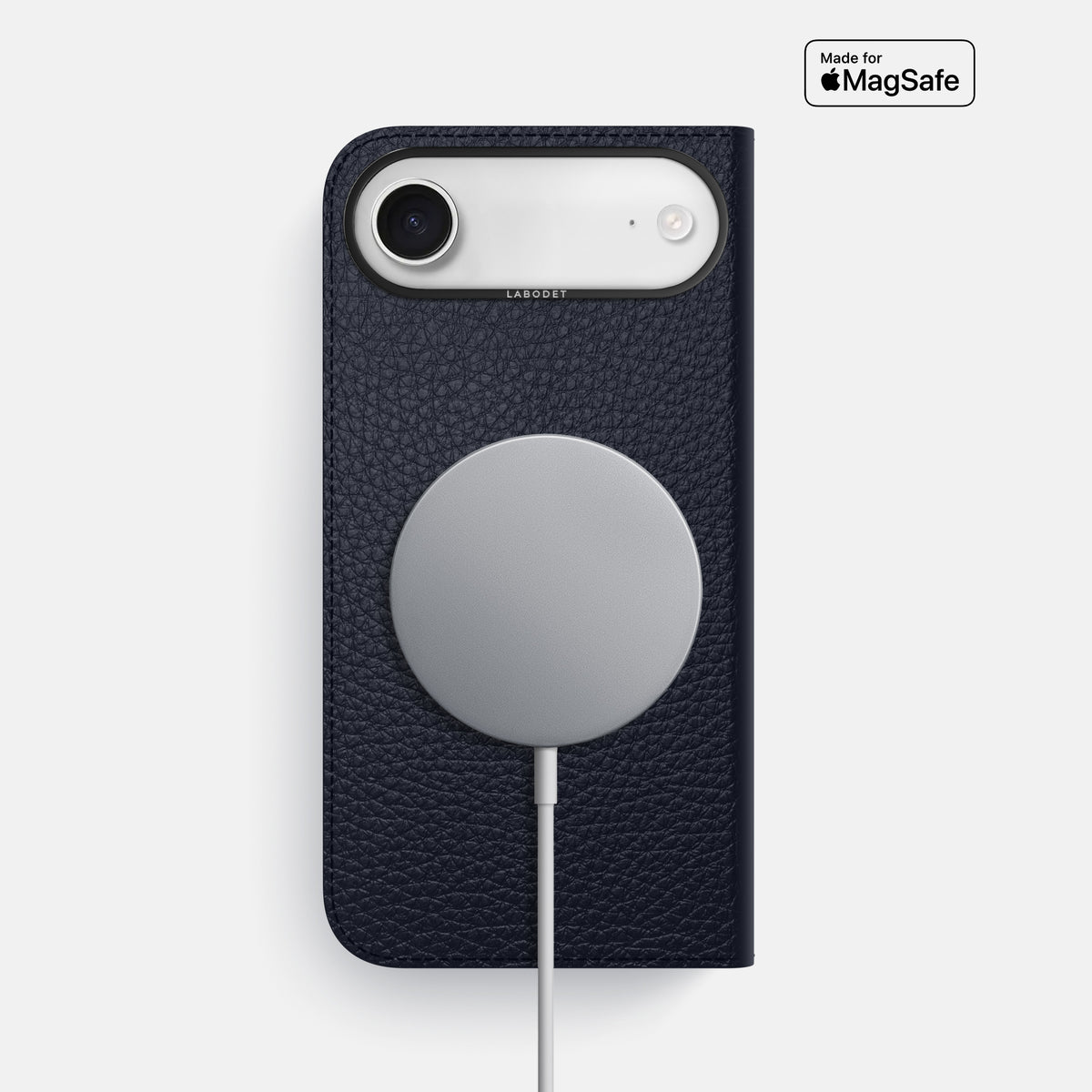 Folio Case For iPhone 17 Air In Calf -3 | Marine-Black