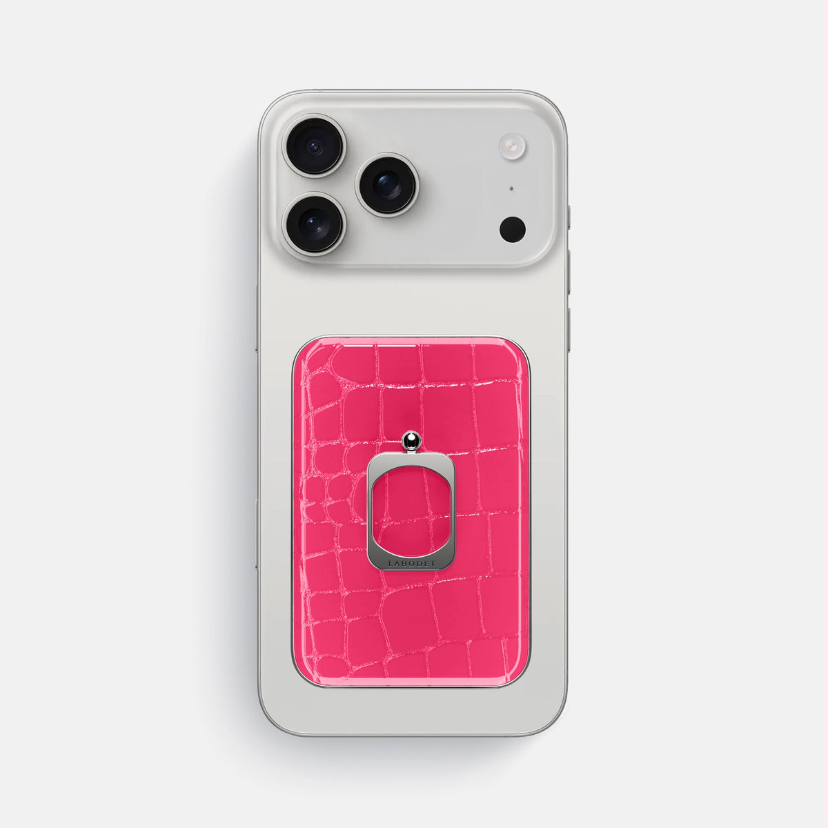 MagSafe Ring For iPhone 18 Pro Max In Shiny Alligator -2 | Pink-Panther-Steel