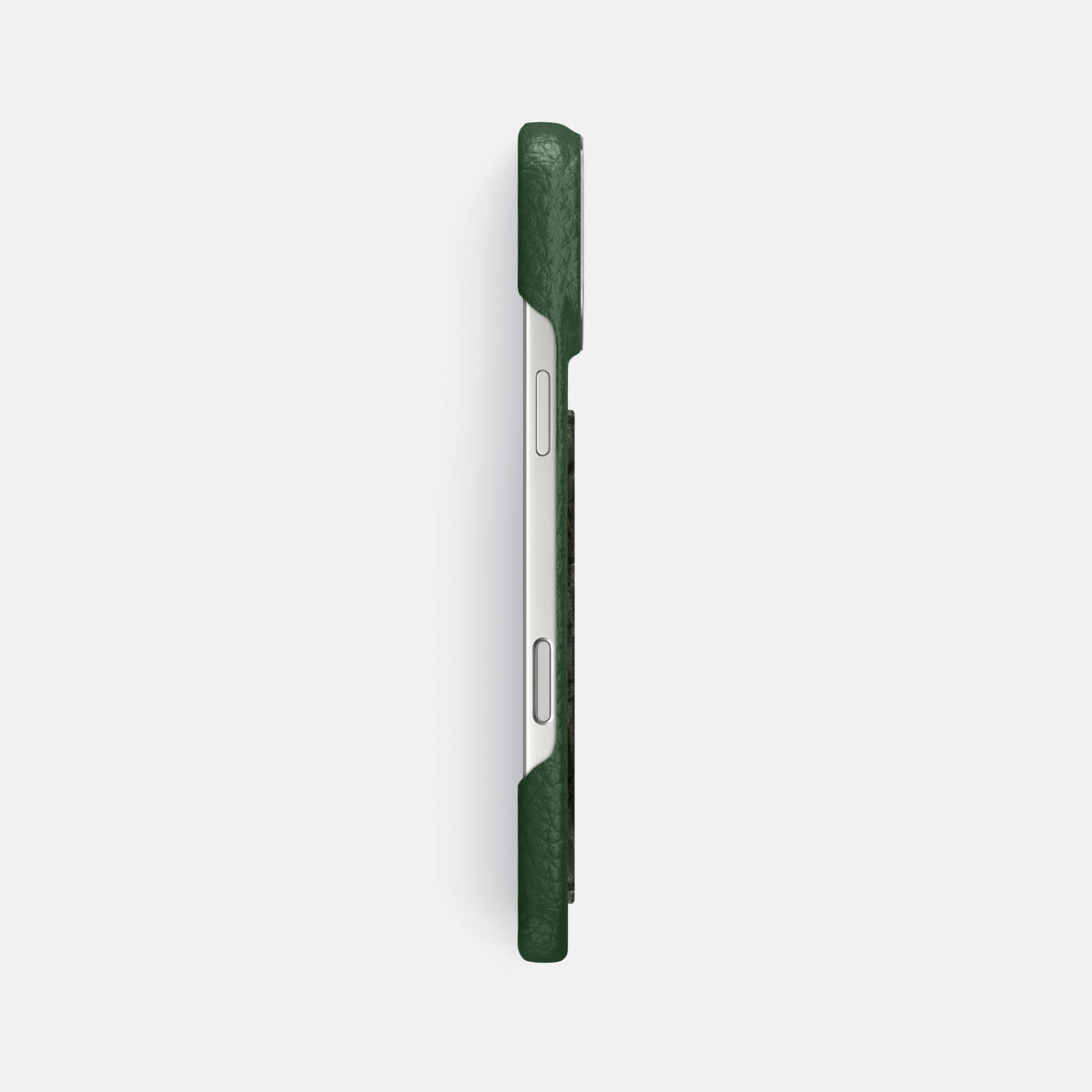 Classic Case With Carbon Dragon For iPhone 18 Pro Max In Calf -3 | Dark-Green-Steel