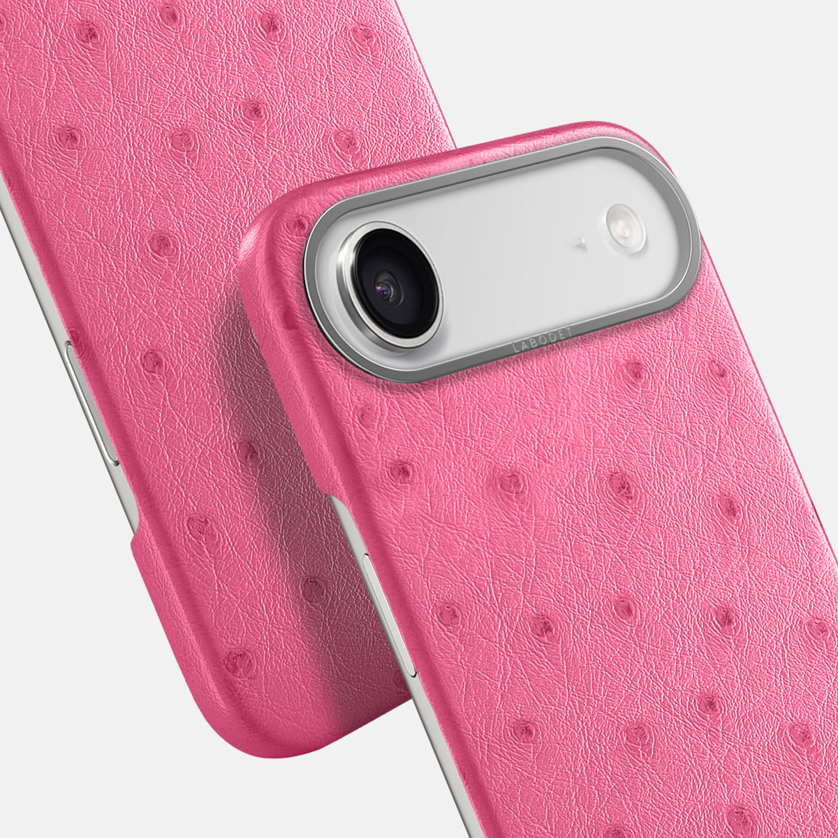 Classic Case For iPhone 17 Air In Ostrich -6 | Pink-Steel
