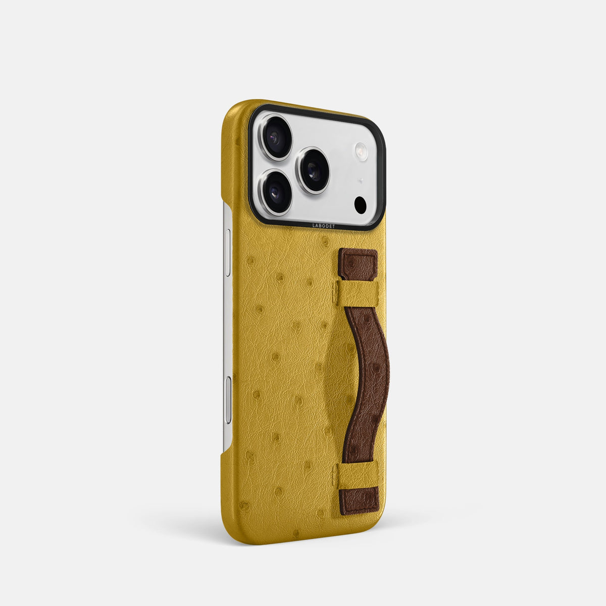 Handle Case Coloré For iPhone 18 Pro In Ostrich -2 | Gold-Black