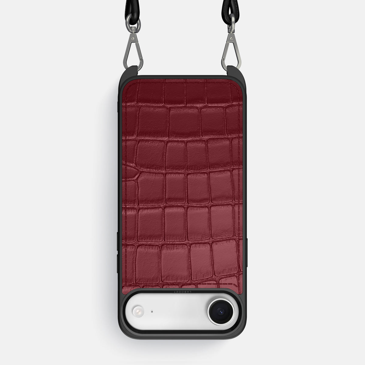 Crossbody Sport Case For iPhone 17 Air In Alligator -1 | Burgundy