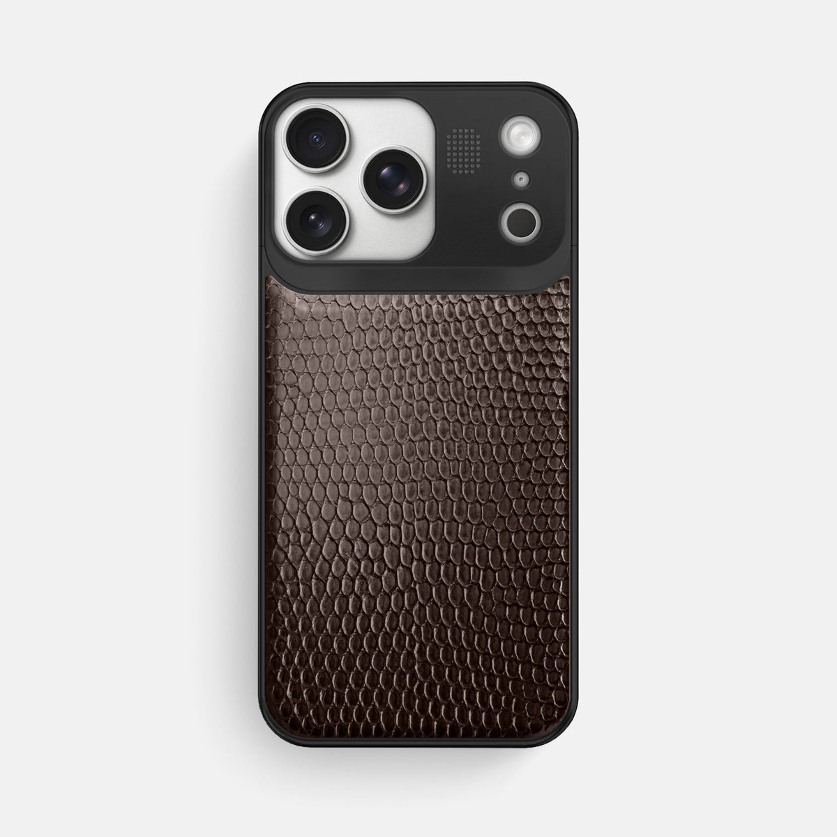 Metal Case For iPhone 17 Pro Max In Lizard -1 | Brown-Black