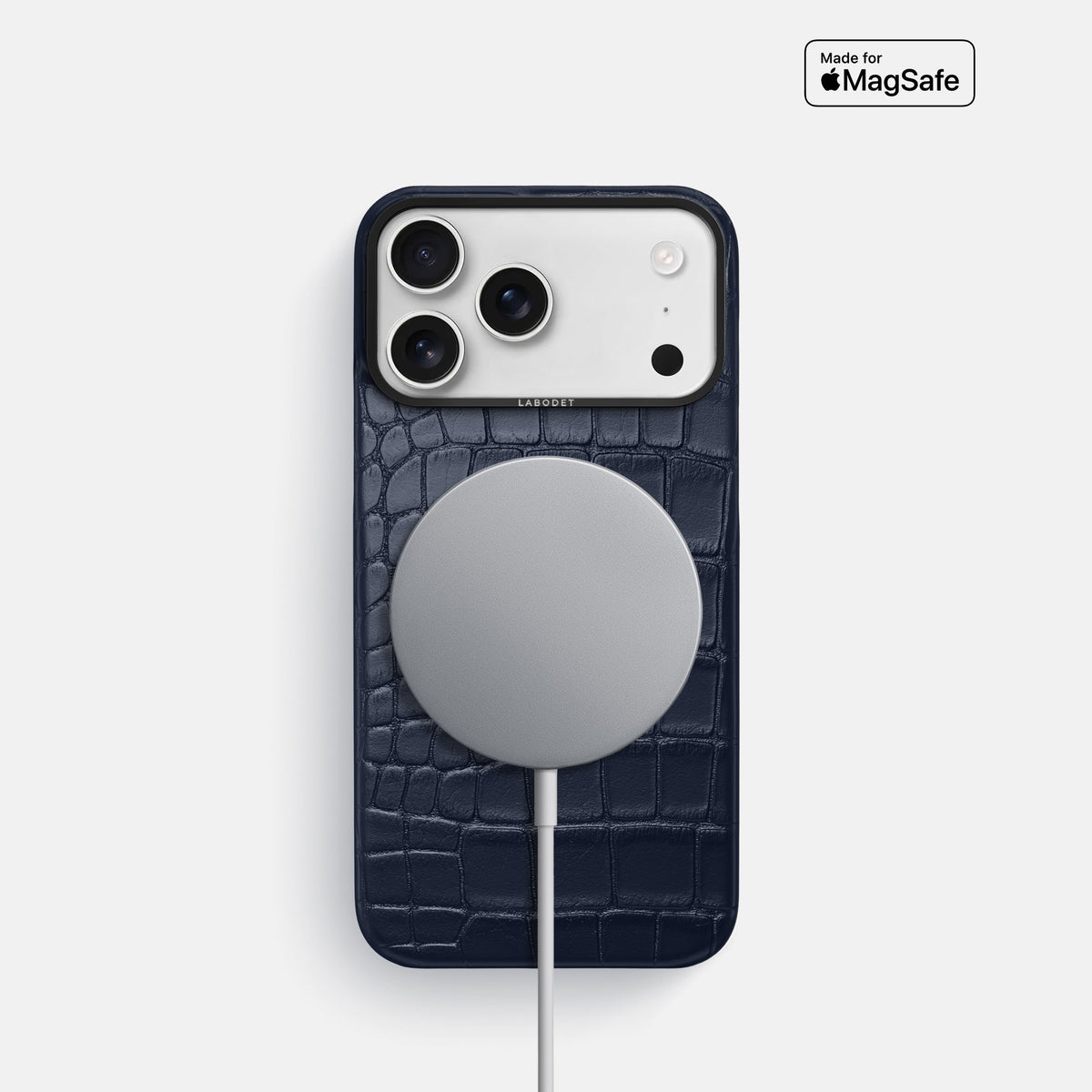 Classic Case For iPhone 18 Pro In Alligator -5 | Navy-Blue-Black