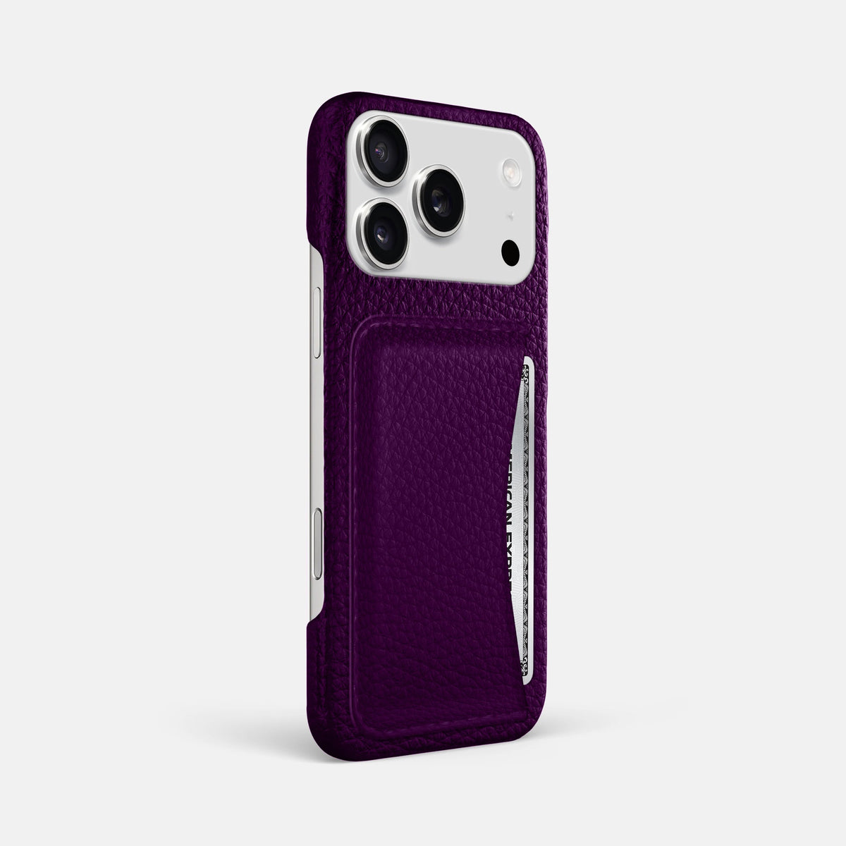 Slim Card Case For iPhone 18 Pro Max In Calf -2 | Violet