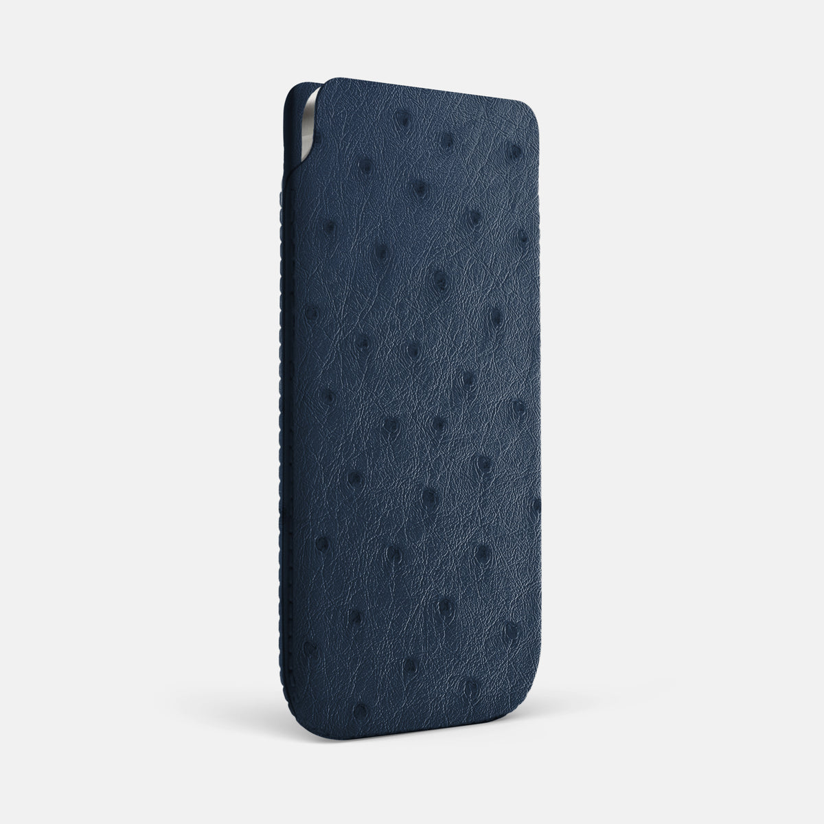 Pouch Case For iPhone 17 Pro Max In Ostrich -2 | Navy-Blue