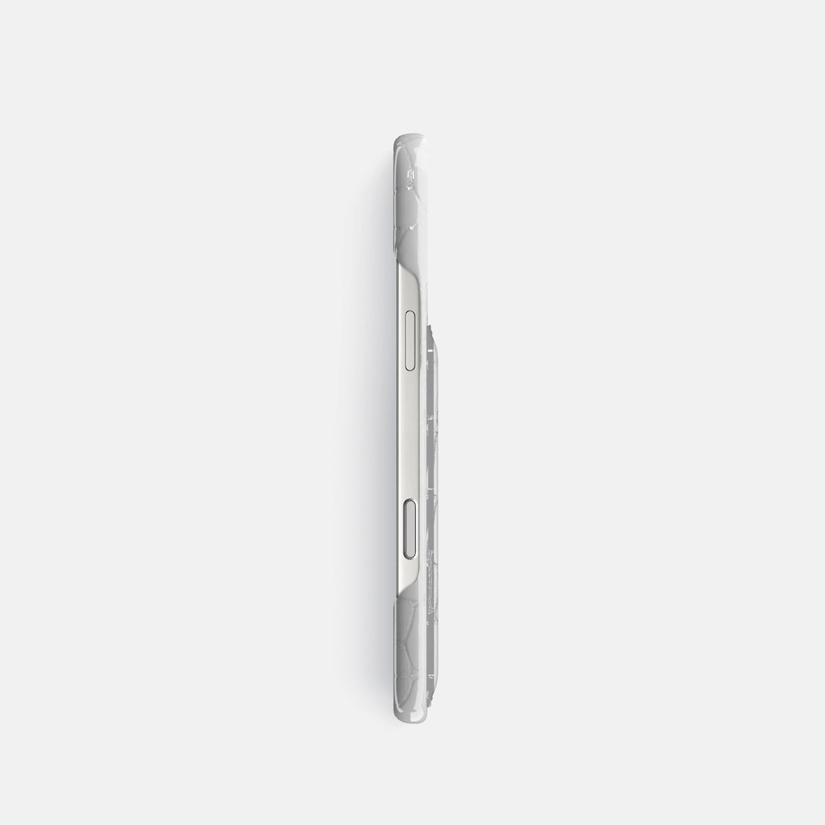 Slim Card Case For iPhone 18 Pro In Shiny Alligator -3 | White