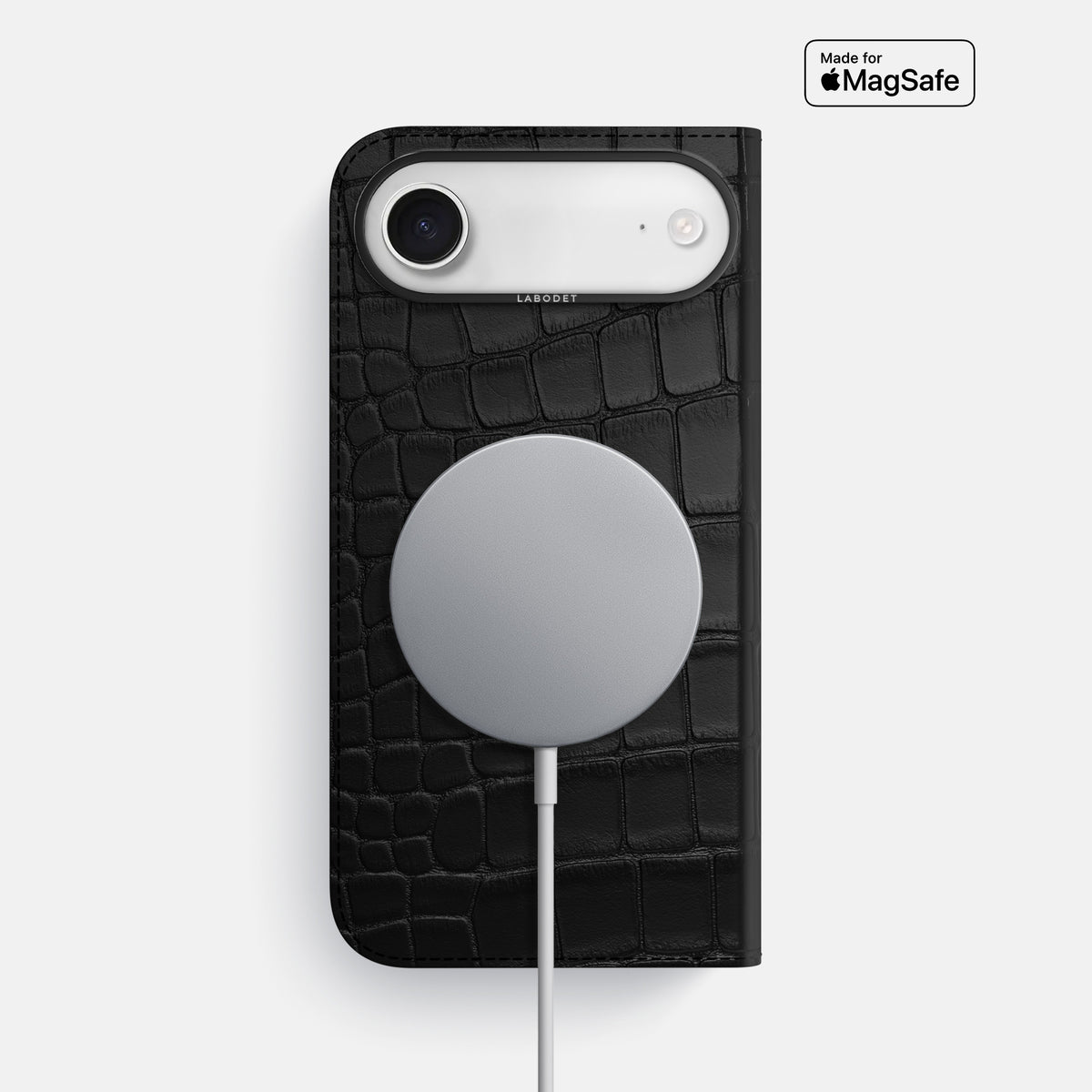 Folio Case For iPhone 17 Air In Alligator -3 | Black-Black