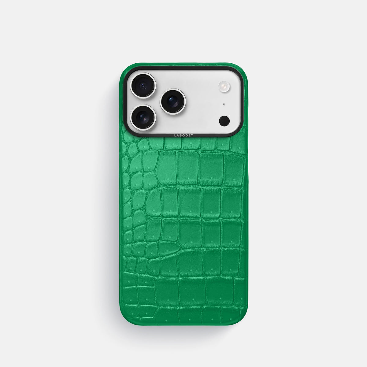 Classic Case For iPhone 17 Pro In Porosus Crocodile -1 | Cactus-Green-Black