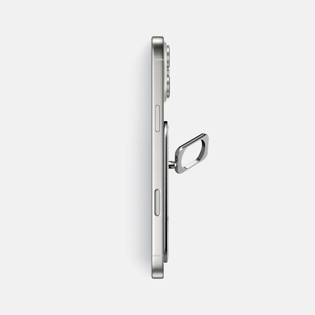 MagSafe Ring For iPhone 17 Pro Max In Ostrich -3 | White-Steel