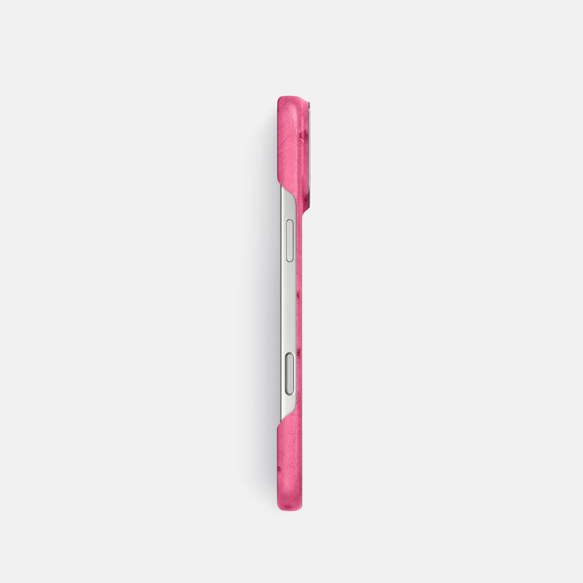 Classic Case For iPhone 17 Pro In Ostrich -3 | Pink-Steel