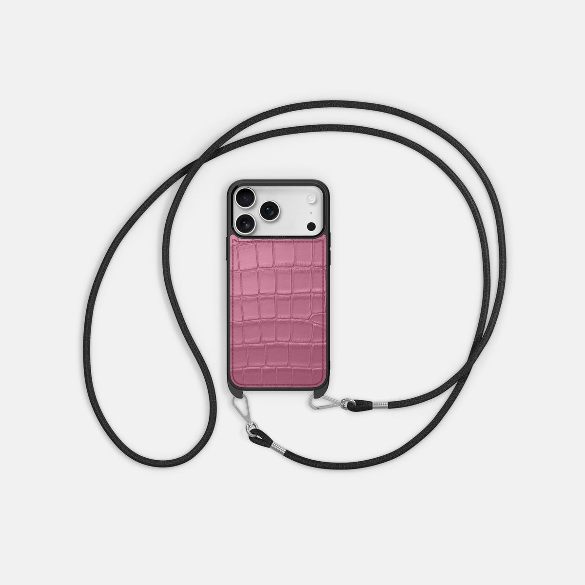 Crossbody Sport Case For iPhone 18 Pro In Alligator -5 | Pink-Lagoon