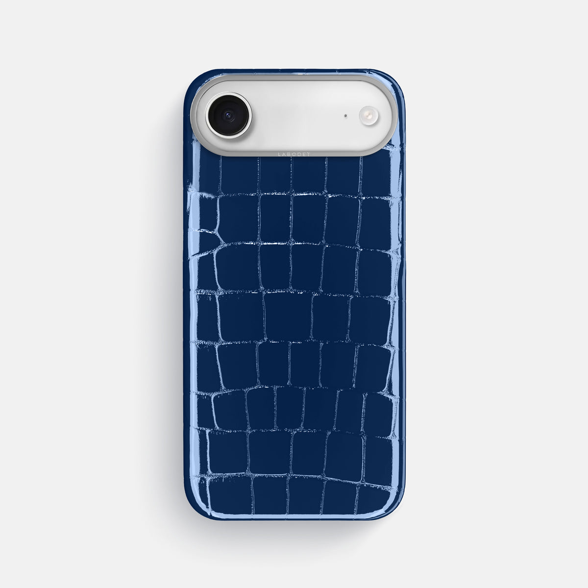 Classic Case For iPhone 17 Air In Shiny Alligator -1 | Mediterranean-Steel