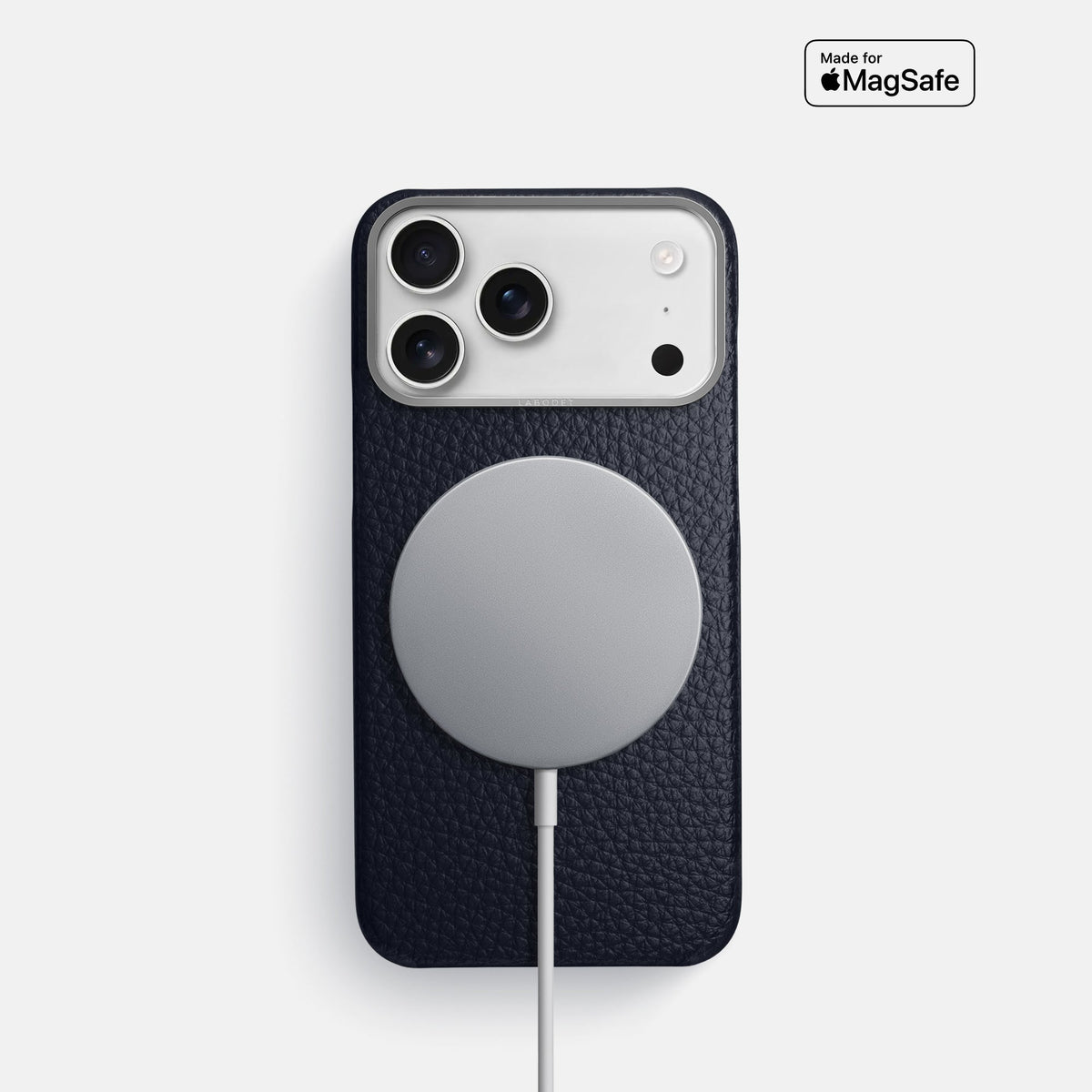 Classic Case For iPhone 18 Pro In Calf -5 | Marine-Steel