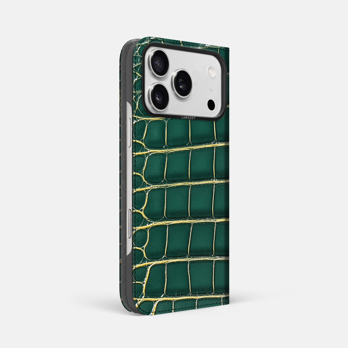 Folio Case For iPhone 17 Pro Max In Patina Alligator -1 | Cambridge-Black