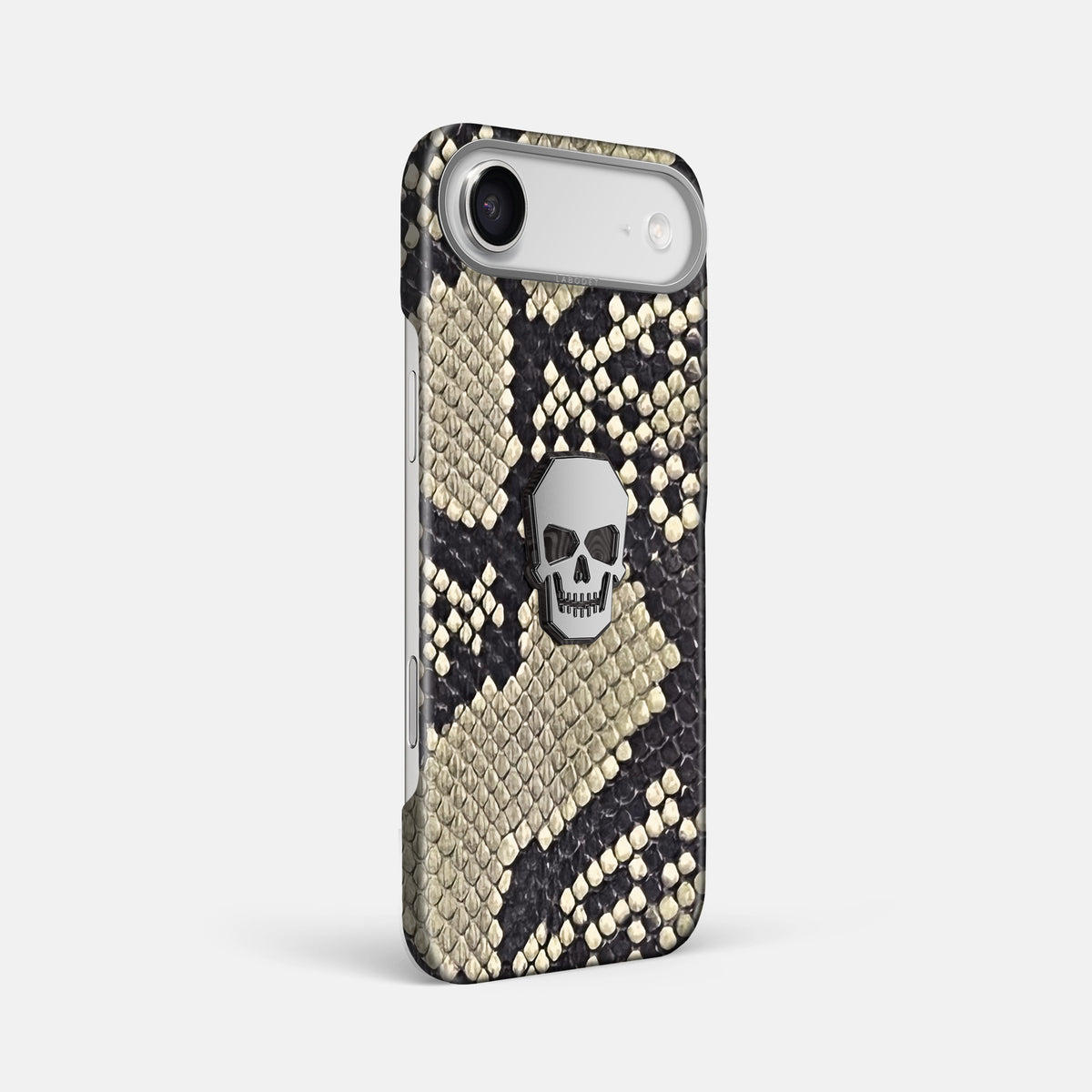 Classic Case With Titanium Skull For iPhone 17 Air In Deluxe Python -2 | Savannah-Steel