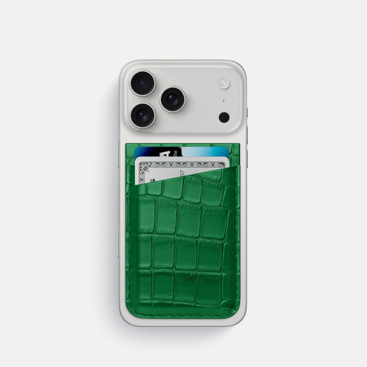MagSafe Wallet For iPhone 18 Pro In Alligator -1 | Forest-Green