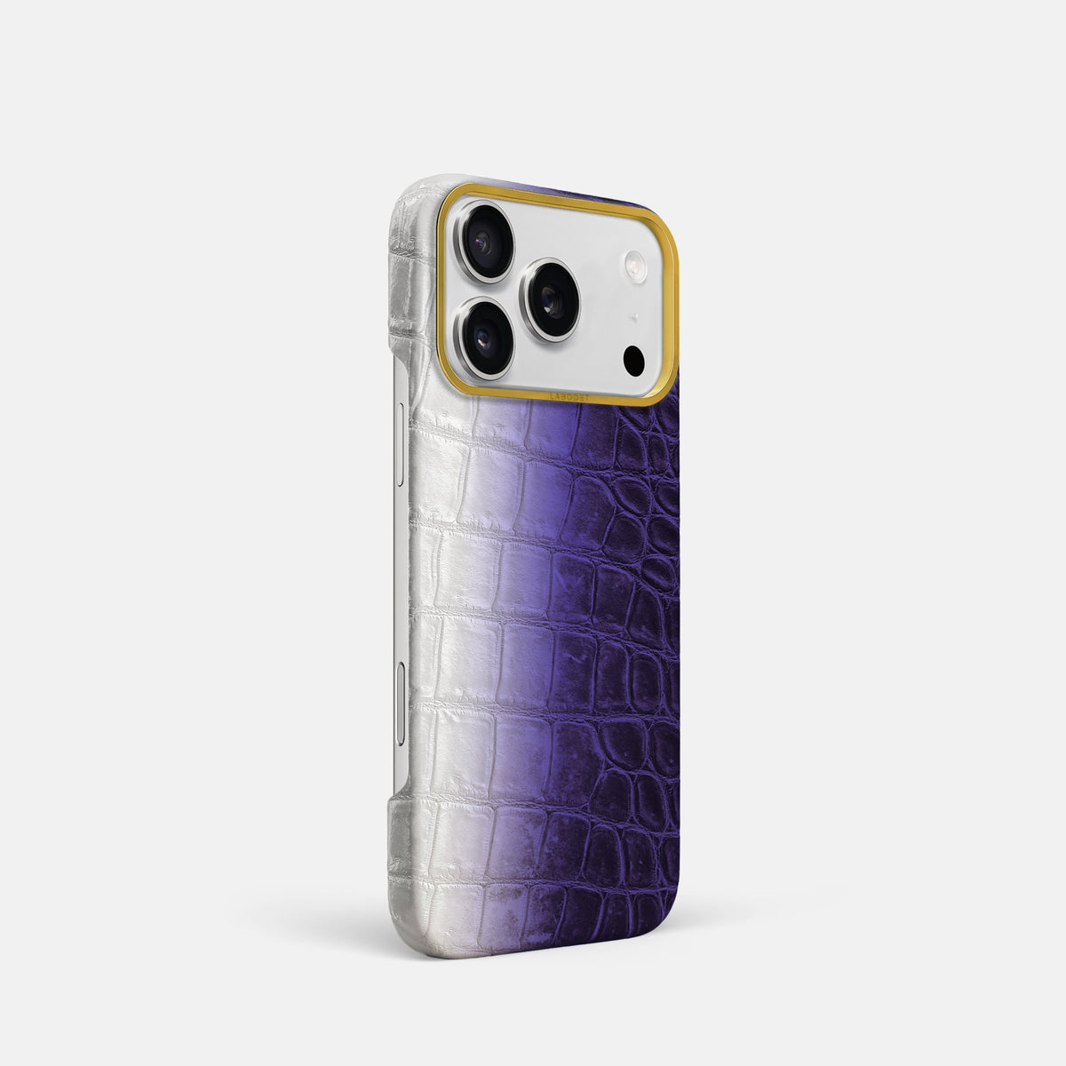 Classic Case For iPhone 18 Pro In Himalayan Crocodile -2 | Purple-Gold