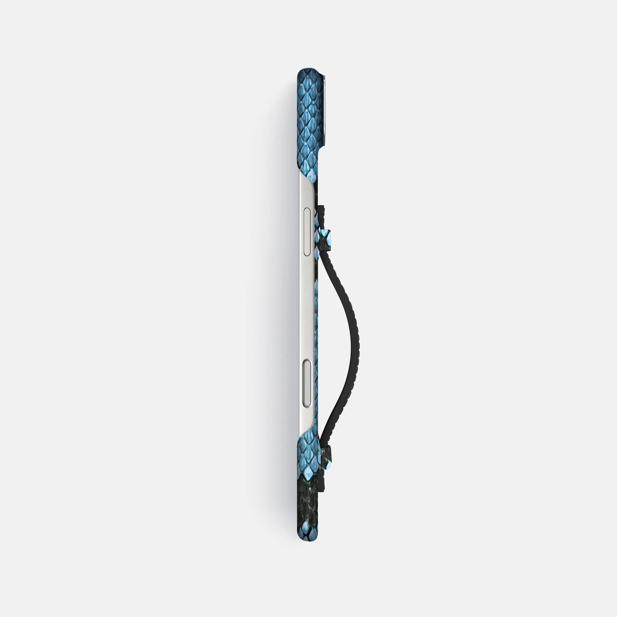 Center Handle For iPhone 17 Air In Deluxe Python -2 | Pacific-Blue-Steel