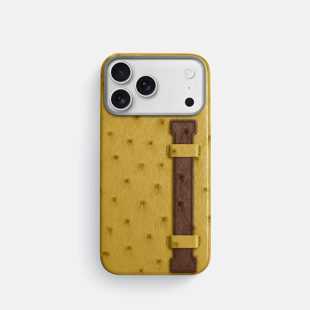 Handle Case Coloré For iPhone 18 Pro In Ostrich -1 | Gold-Steel