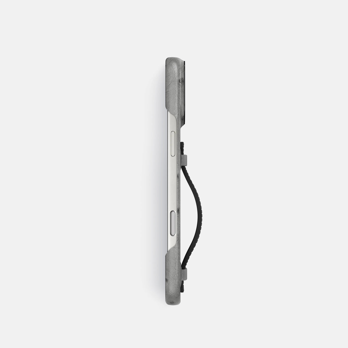 Center Handle Coloré For iPhone 17 Pro In Ostrich -2 | Silver-Black