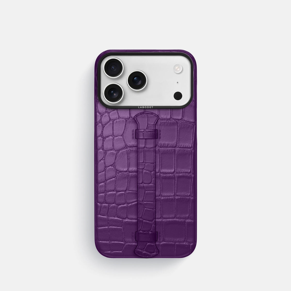 Center Handle For iPhone 18 Pro In Alligator -1 | Purple-Black