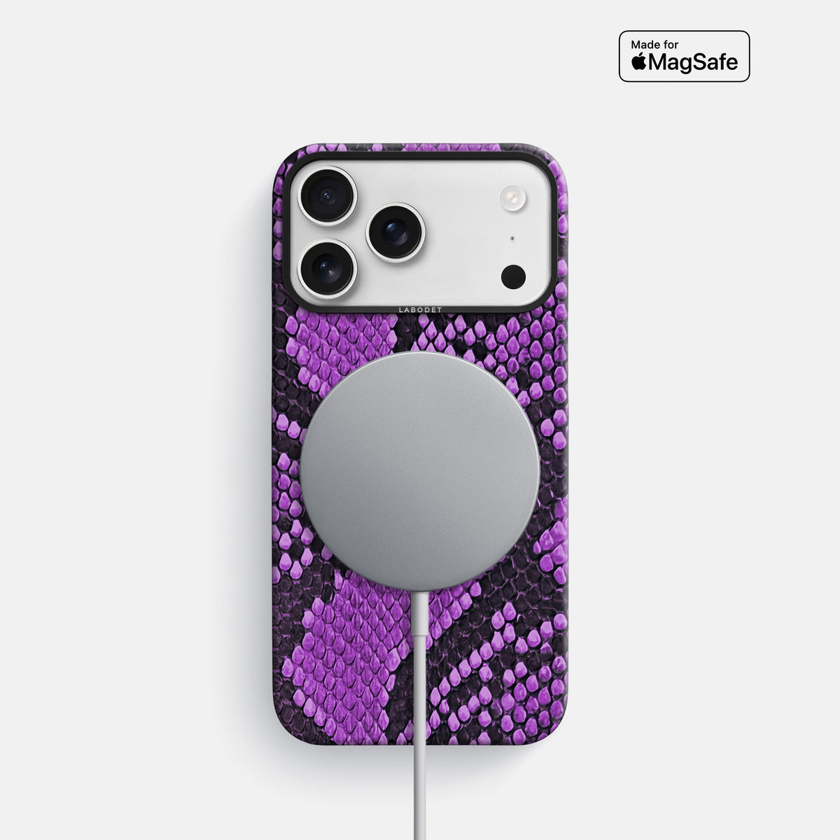 Classic Case For iPhone 18 Pro In Deluxe Python -5 | Purple-Black