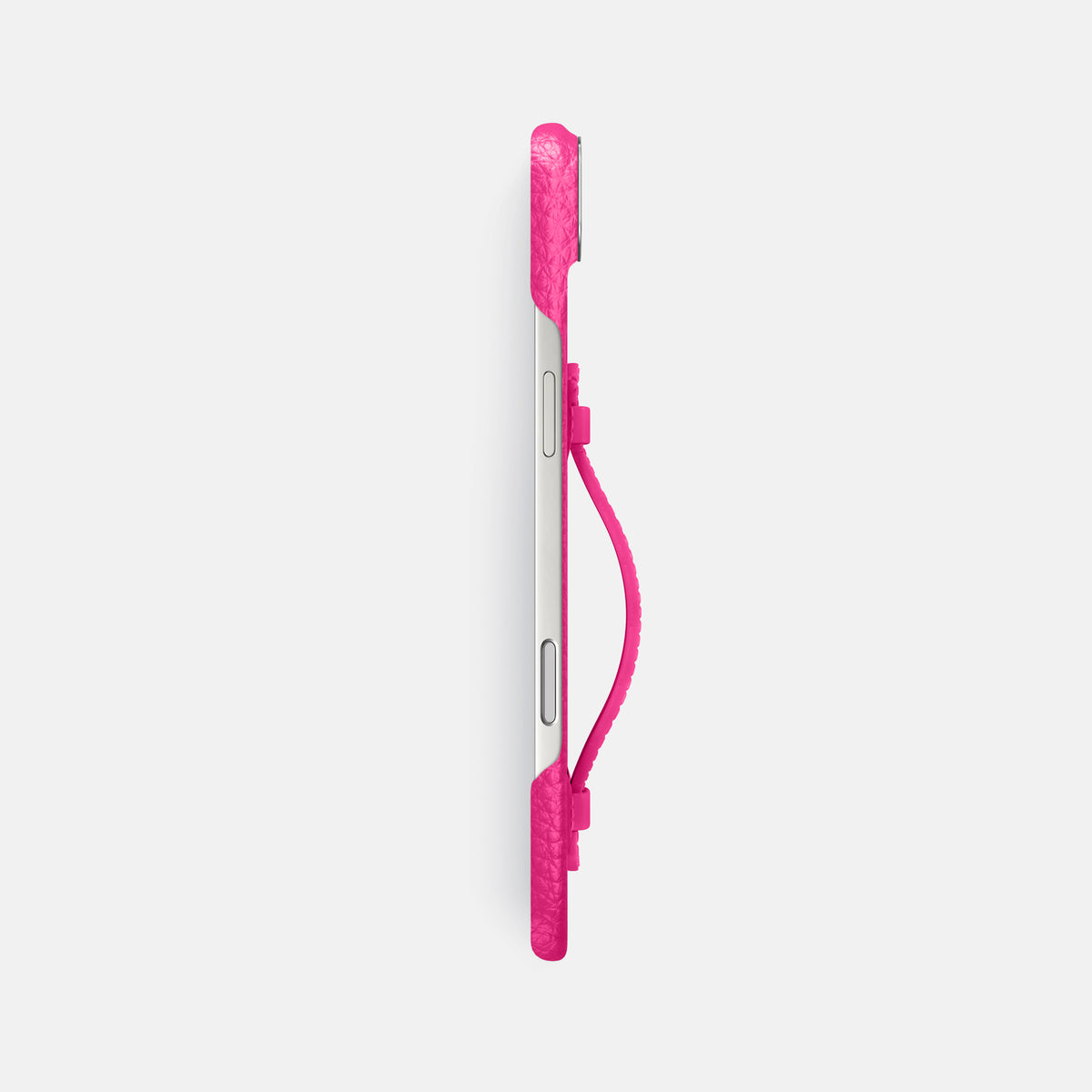 Center Handle For iPhone 17 Air In Calf -2 | Magenta-Steel