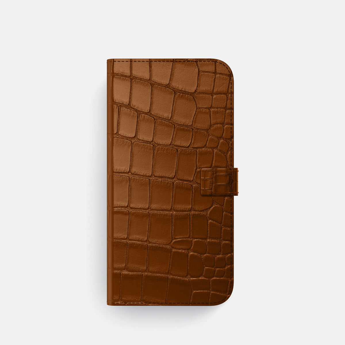 Folio Case with Clasp For iPhone 18 Pro In Alligator -4 | Honey-Black