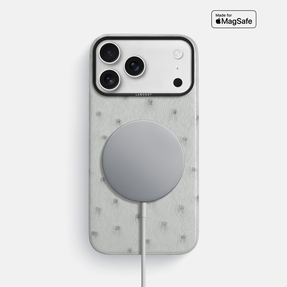Classic Case For iPhone 17 Pro Max In Ostrich -5 | White-Black