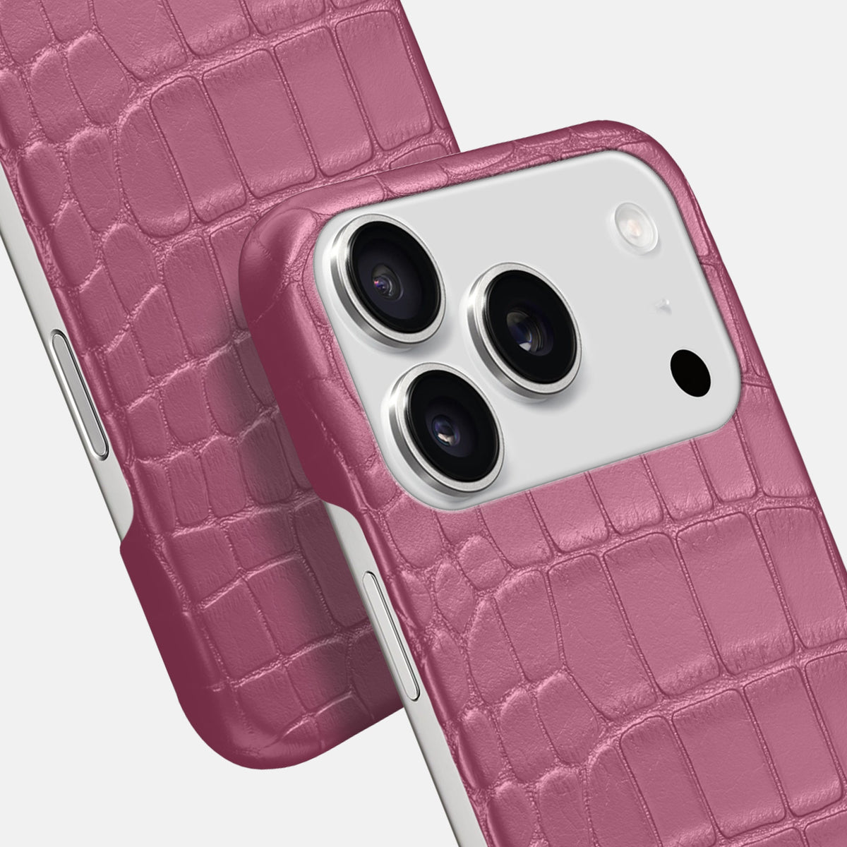 Slim Case For iPhone 18 Pro In Alligator -6 | Pink-Lagoon