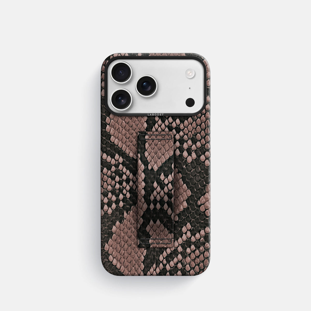 Finger Case For iPhone 18 Pro In Deluxe Python -1 | Mahogany-Brown-Black