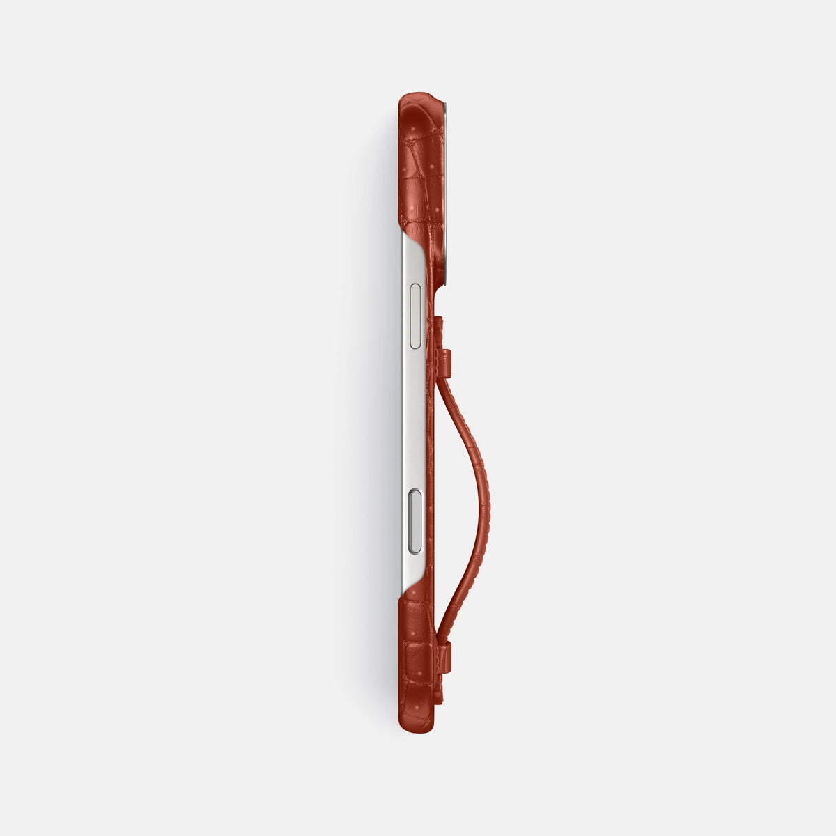 Center Handle For iPhone 18 Pro Max In Porosus Crocodile -2 | Nuts-Steel