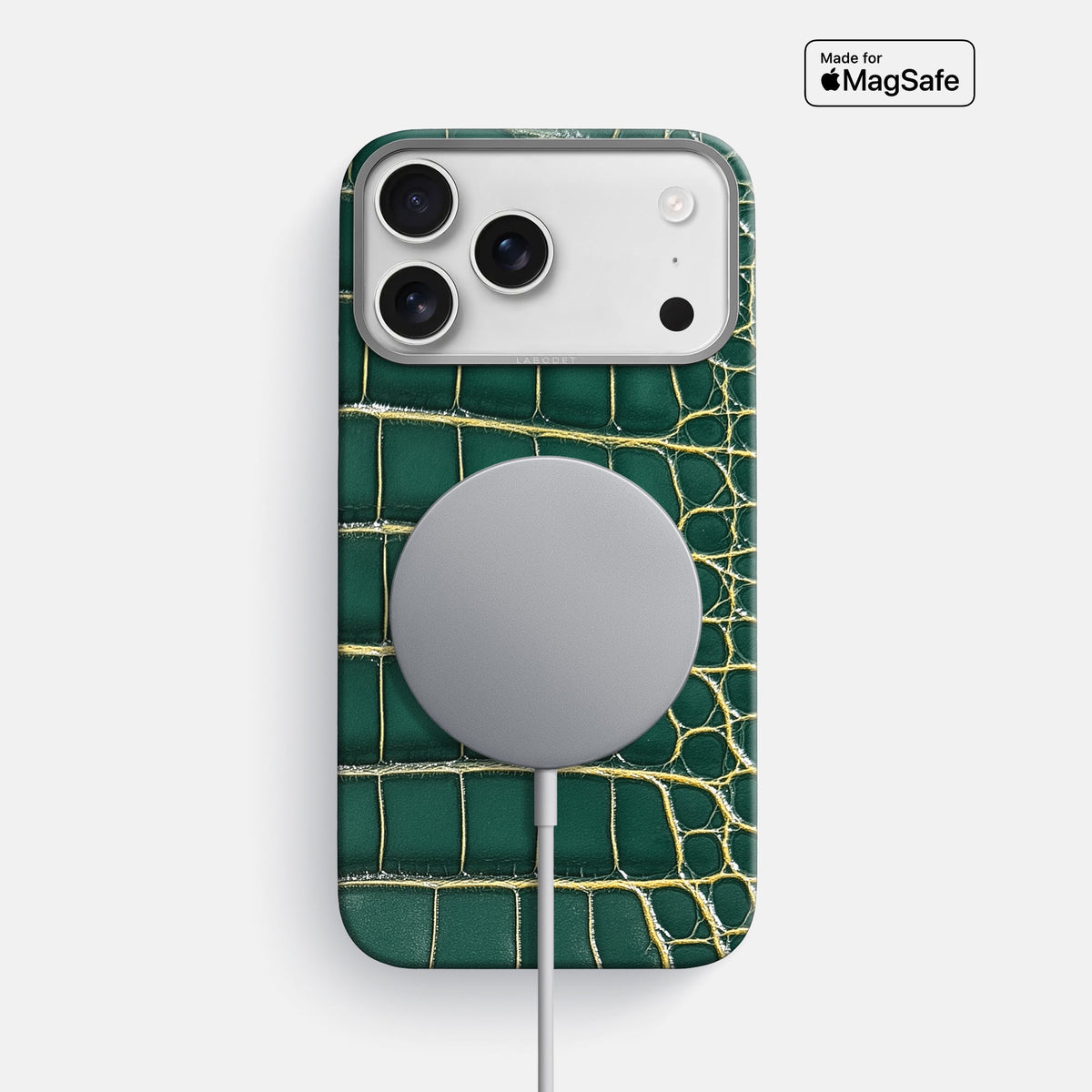 Classic Case For iPhone 18 Pro Max In Patina Alligator -5 | Cambridge-Steel