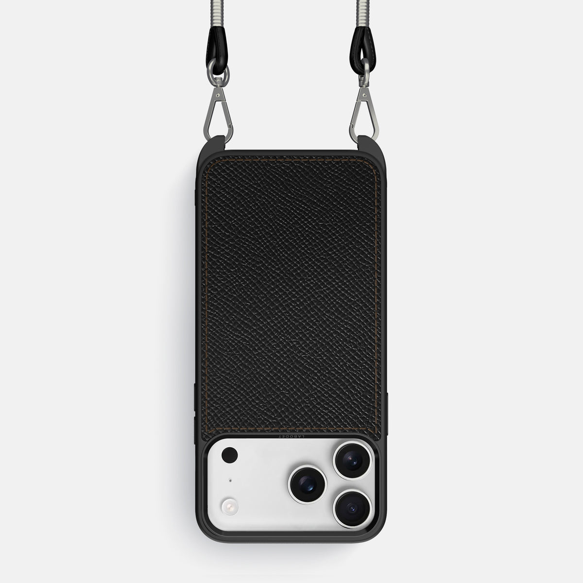 Crossbody Sport Case For iPhone 17 Pro In Epsom-Style Calf -1 | Black