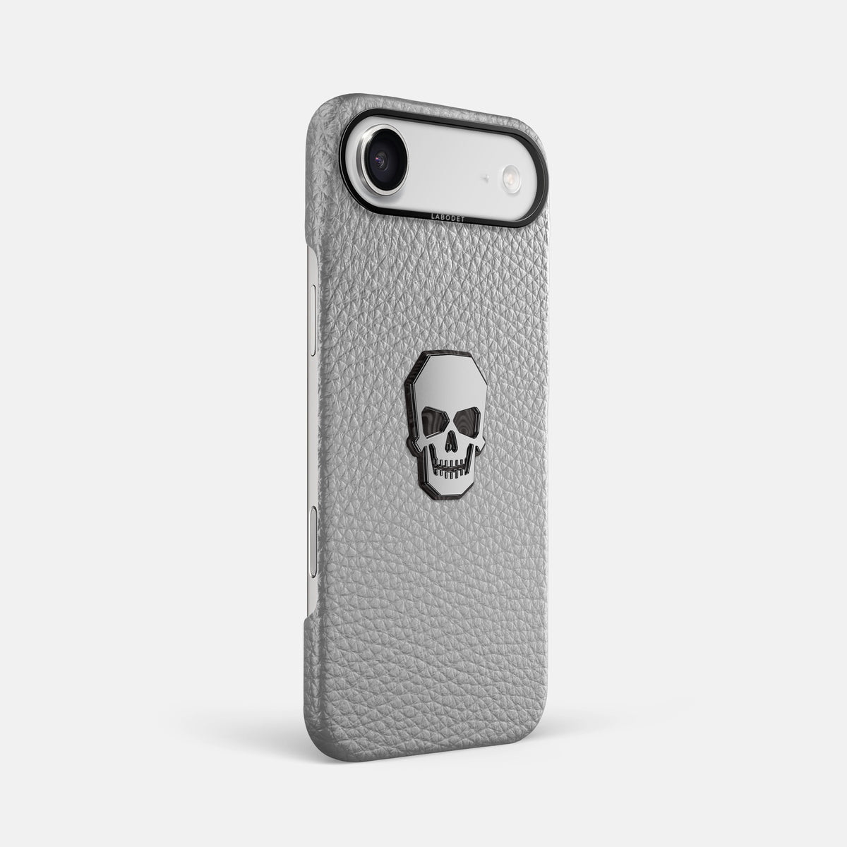 Classic Case With Titanium Skull For iPhone 17 Air In Calf -2 | Nuage-Black