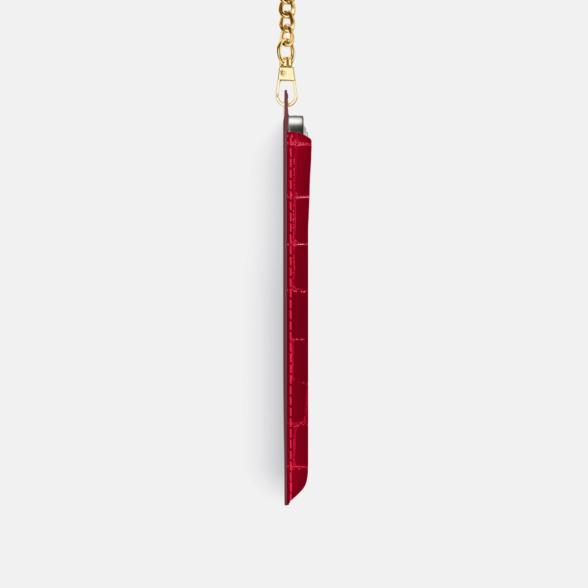 Crossbody Bag For iPhone 18 Pro In Shiny Alligator -4 | Cherry-Gold