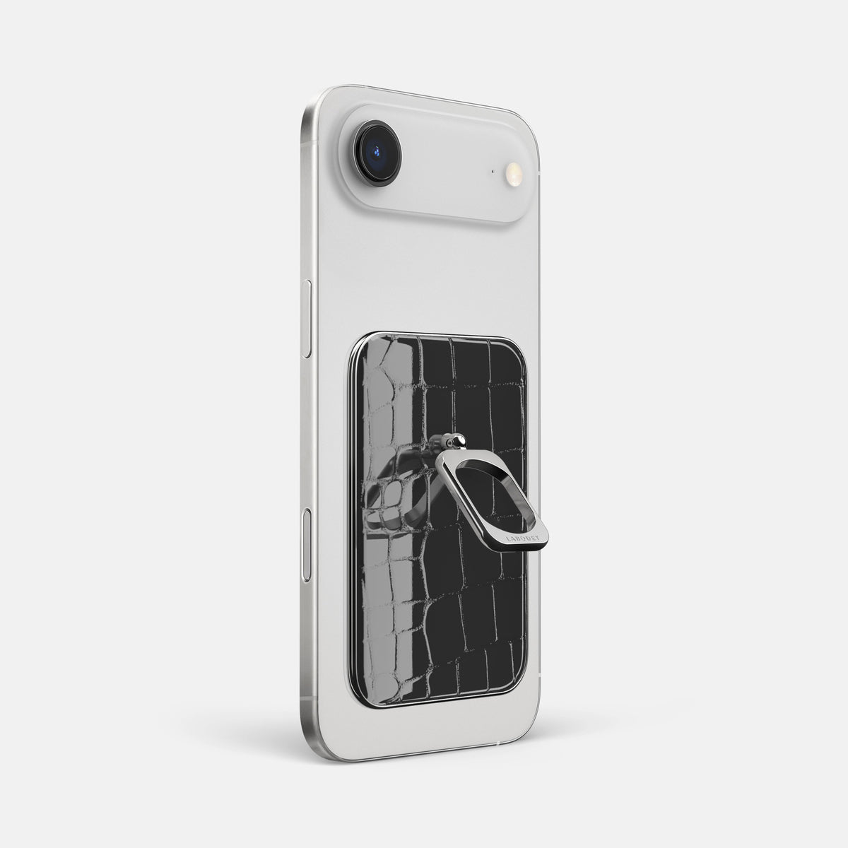 MagSafe Ring For iPhone 17 Air In Shiny Alligator -1 | Black-Steel
