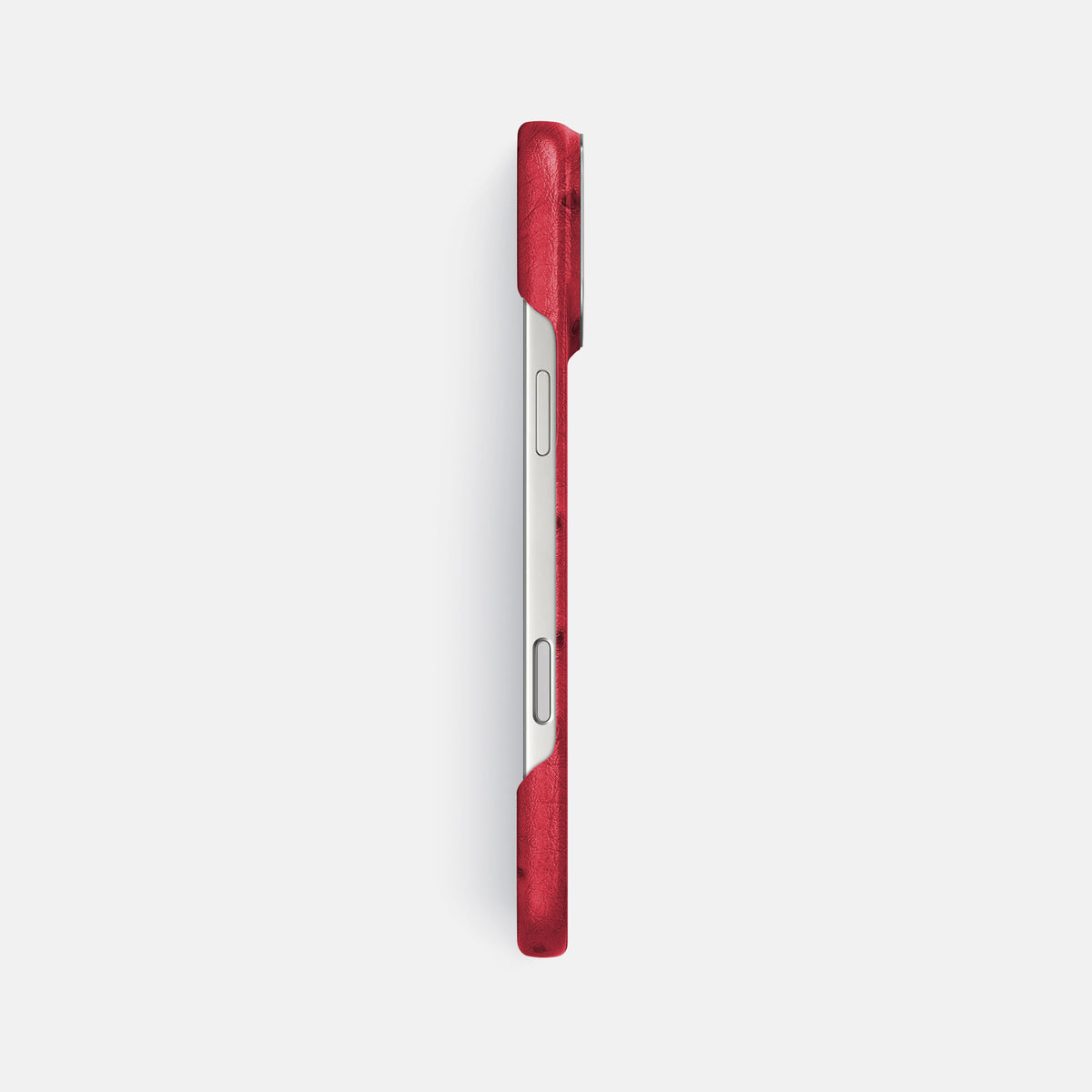 Classic Case For iPhone 17 Pro Max In Ostrich -3 | Red-Steel