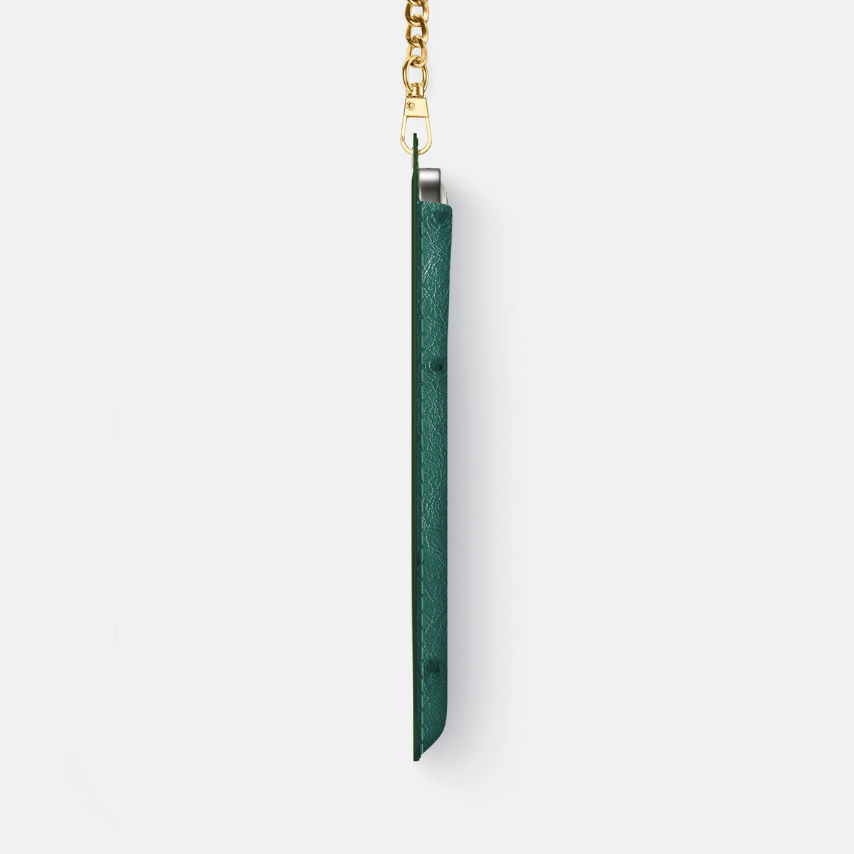 Crossbody Bag For iPhone 18 Pro Max In Ostrich -4 | Forest-Green-Gold