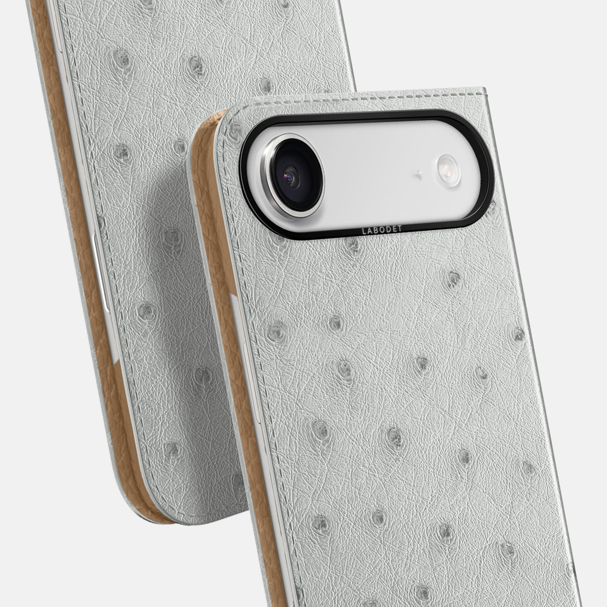 Folio Case For iPhone 17 Air In Ostrich -5 | White-Black