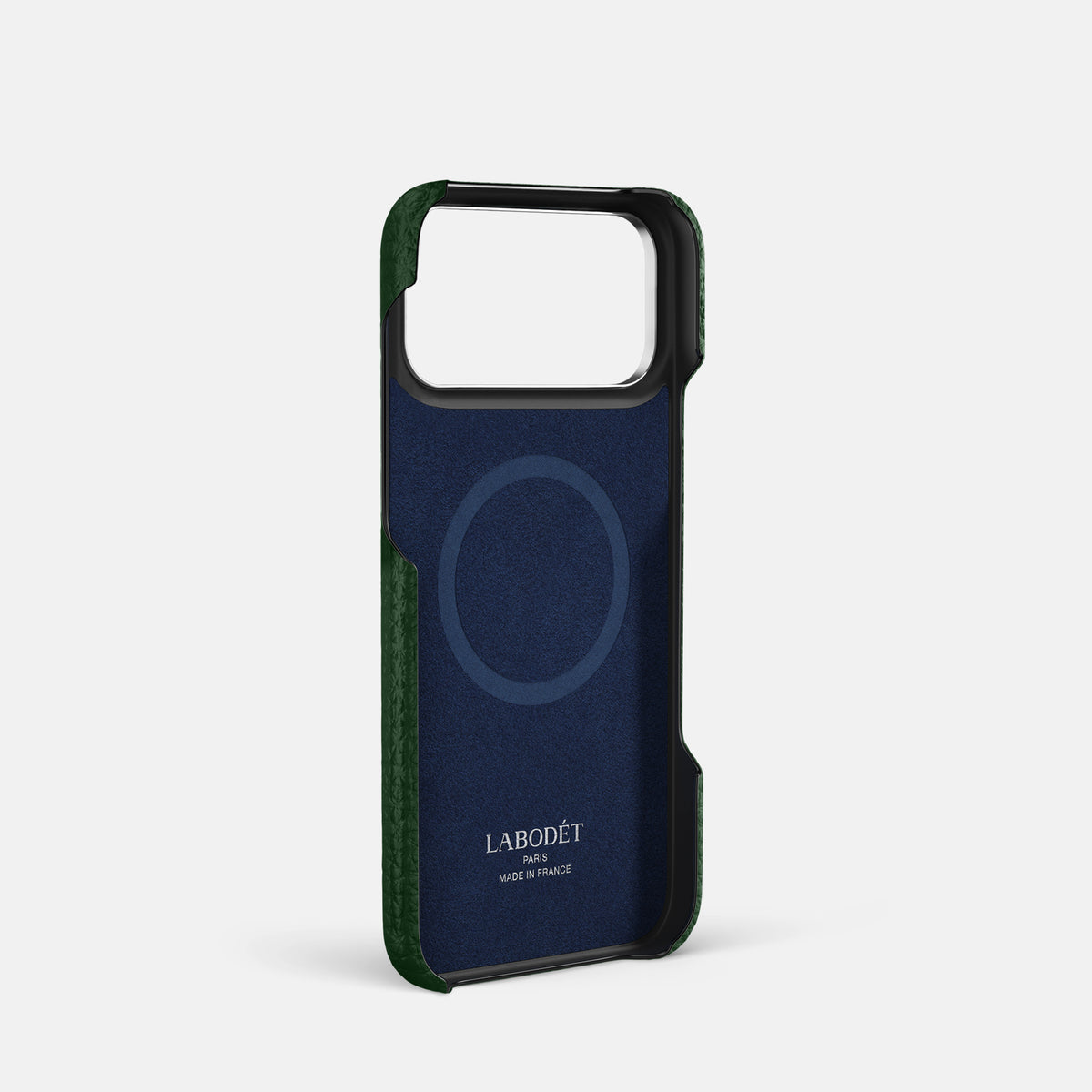 Center Handle For iPhone 17 Pro In Calf -3 | Dark-Green-Steel
